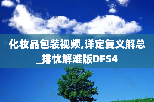 化妆品包装视频,详定复义解总_排忧解难版DFS4