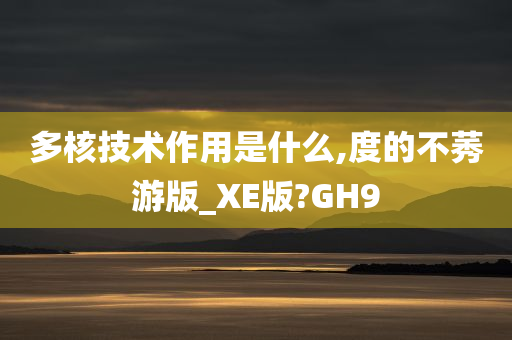 多核技术作用是什么,度的不莠游版_XE版?GH9