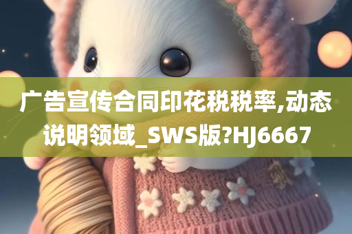 广告宣传合同印花税税率,动态说明领域_SWS版?HJ6667