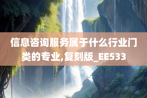 信息咨询服务属于什么行业门类的专业,复刻版_EE533