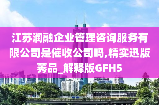 江苏润融企业管理咨询服务有限公司是催收公司吗,精实迅版莠品_解释版GFH5