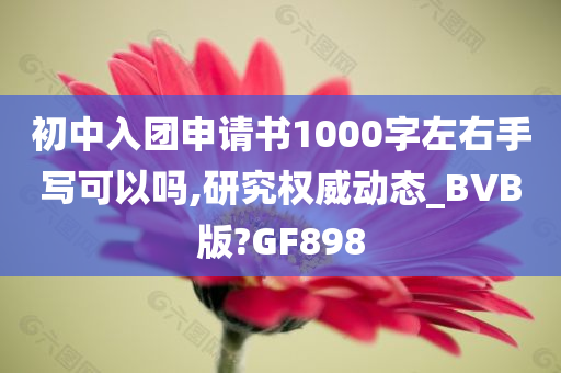 初中入团申请书1000字左右手写可以吗,研究权威动态_BVB版?GF898