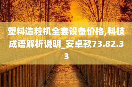 塑料造粒机全套设备价格,科技成语解析说明_安卓款73.82.33