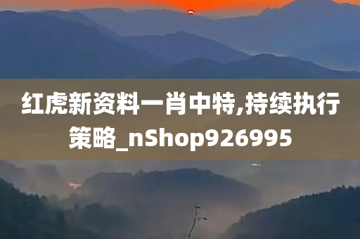 红虎新资料一肖中特,持续执行策略_nShop926995