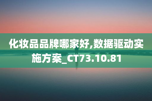 化妆品品牌哪家好,数据驱动实施方案_CT73.10.81