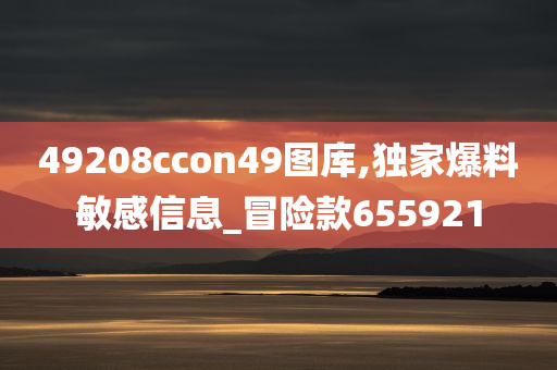 49208ccon49图库,独家爆料敏感信息_冒险款655921