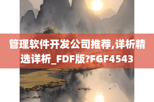 管理软件开发公司推荐,详析精选详析_FDF版?FGF4543