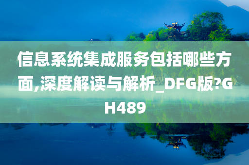 信息系统集成服务包括哪些方面,深度解读与解析_DFG版?GH489