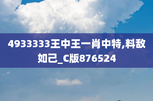 4933333王中王一肖中特,料敌如己_C版876524