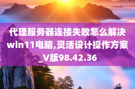 代理服务器连接失败怎么解决win11电脑,灵活设计操作方案_V版98.42.36