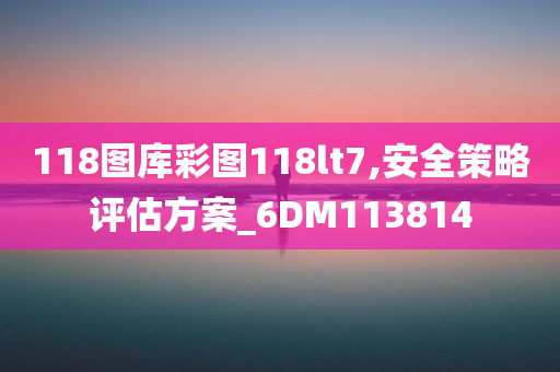 118图库彩图118lt7,安全策略评估方案_6DM113814