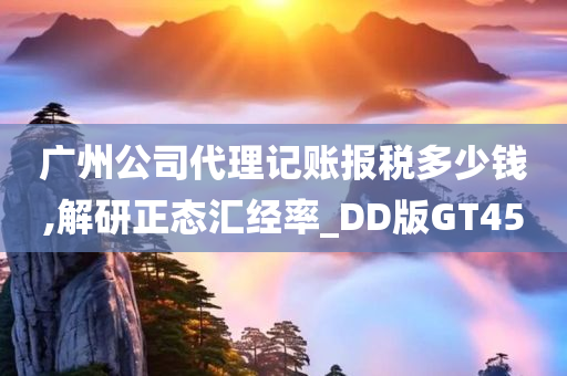 广州公司代理记账报税多少钱,解研正态汇经率_DD版GT45