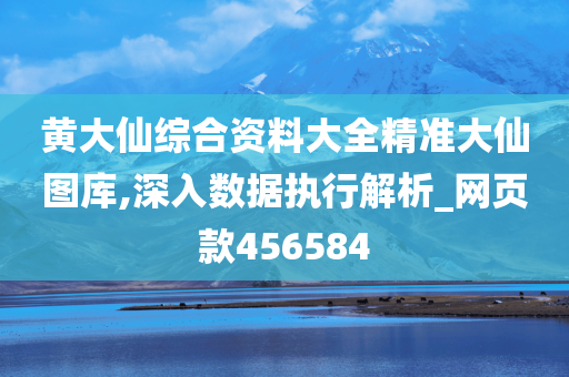 黄大仙综合资料大全精准大仙图库,深入数据执行解析_网页款456584