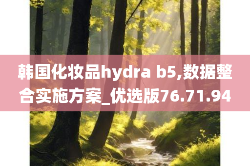 韩国化妆品hydra b5,数据整合实施方案_优选版76.71.94