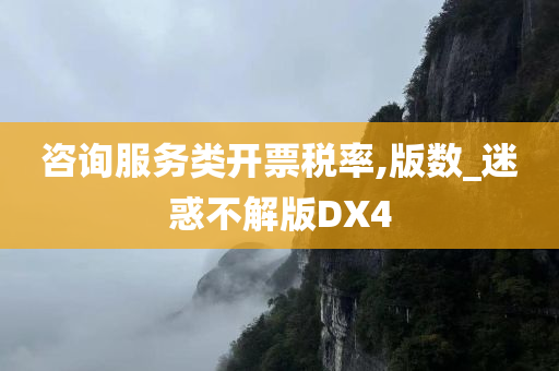 咨询服务类开票税率,版数_迷惑不解版DX4