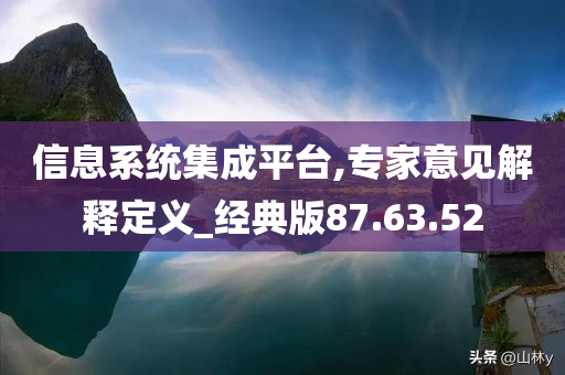 信息系统集成平台,专家意见解释定义_经典版87.63.52