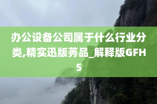 办公设备公司属于什么行业分类,精实迅版莠品_解释版GFH5