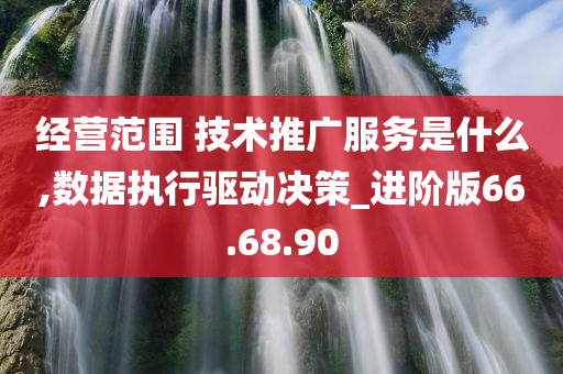 经营范围 技术推广服务是什么,数据执行驱动决策_进阶版66.68.90