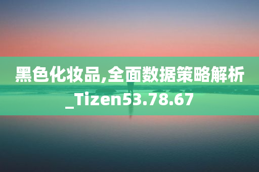 黑色化妆品,全面数据策略解析_Tizen53.78.67