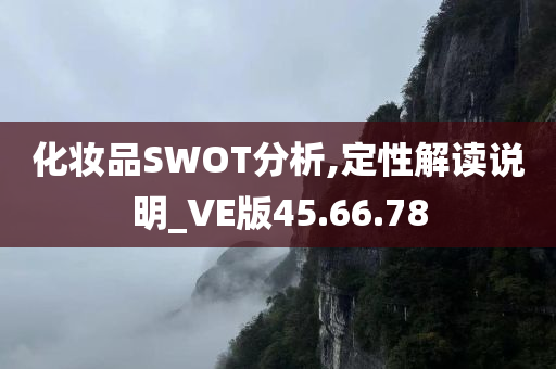 化妆品SWOT分析,定性解读说明_VE版45.66.78