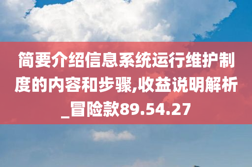 简要介绍信息系统运行维护制度的内容和步骤,收益说明解析_冒险款89.54.27