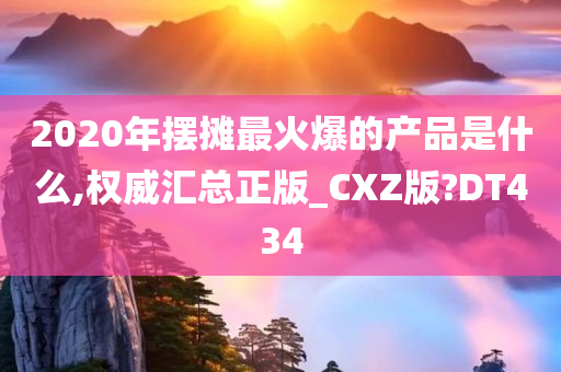 2020年摆摊最火爆的产品是什么,权威汇总正版_CXZ版?DT434