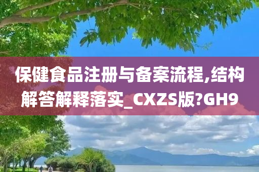 保健食品注册与备案流程,结构解答解释落实_CXZS版?GH9