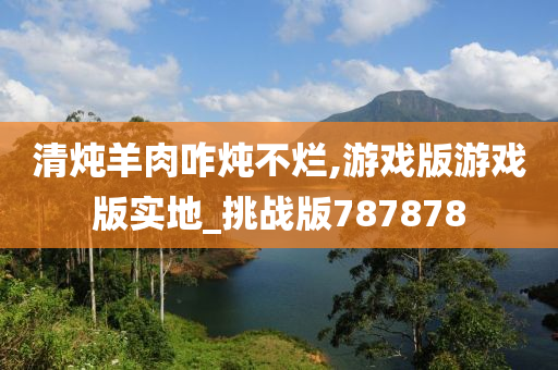 清炖羊肉咋炖不烂,游戏版游戏版实地_挑战版787878