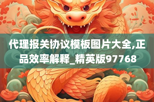 代理报关协议模板图片大全,正品效率解释_精英版97768