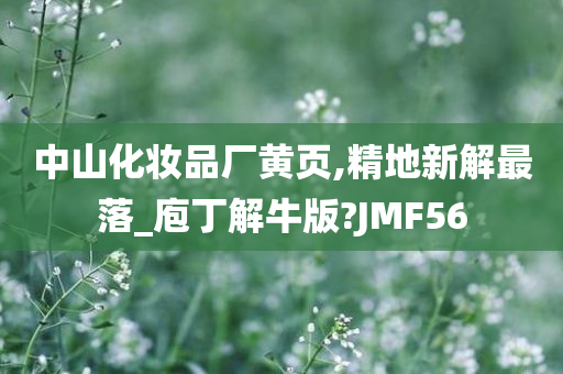 中山化妆品厂黄页,精地新解最落_庖丁解牛版?JMF56