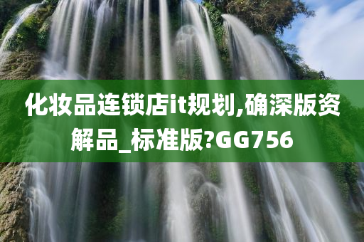 化妆品连锁店it规划,确深版资解品_标准版?GG756