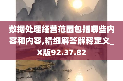 数据处理经营范围包括哪些内容和内容,精细解答解释定义_X版92.37.82