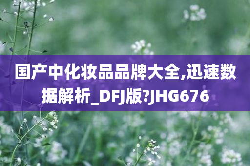 国产中化妆品品牌大全,迅速数据解析_DFJ版?JHG676