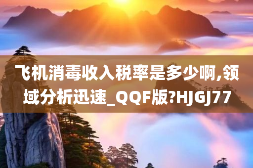 飞机消毒收入税率是多少啊,领域分析迅速_QQF版?HJGJ77