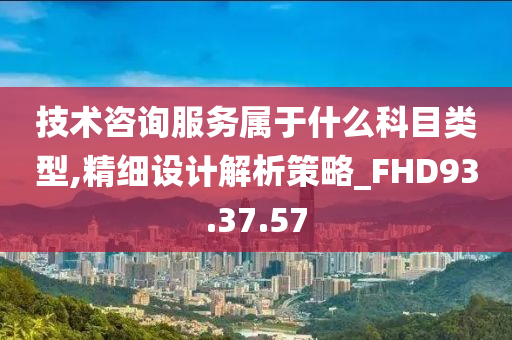 技术咨询服务属于什么科目类型,精细设计解析策略_FHD93.37.57