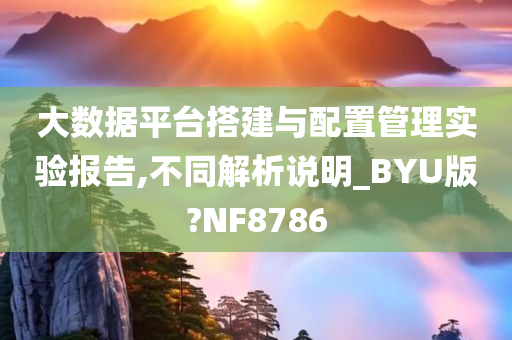 大数据平台搭建与配置管理实验报告,不同解析说明_BYU版?NF8786