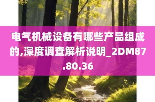 电气机械设备有哪些产品组成的,深度调查解析说明_2DM87.80.36