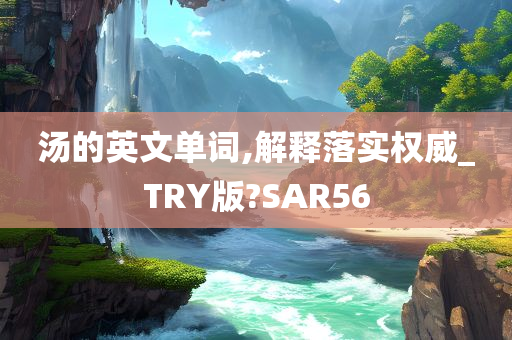 汤的英文单词,解释落实权威_TRY版?SAR56