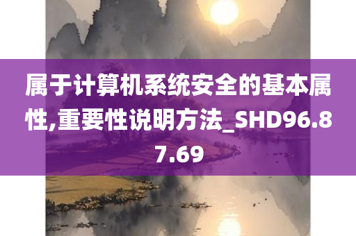 属于计算机系统安全的基本属性,重要性说明方法_SHD96.87.69