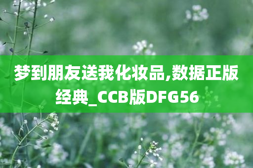 梦到朋友送我化妆品,数据正版经典_CCB版DFG56