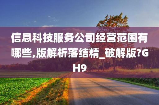 信息科技服务公司经营范围有哪些,版解析落结精_破解版?GH9