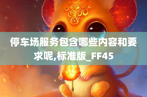 停车场服务包含哪些内容和要求呢,标准版_FF45