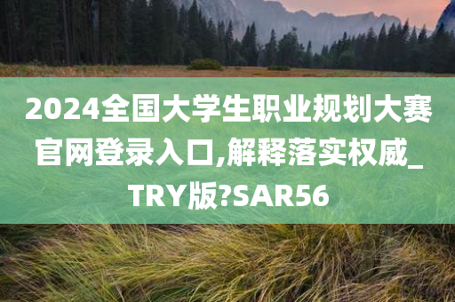 2024全国大学生职业规划大赛官网登录入口,解释落实权威_TRY版?SAR56