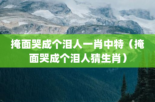 掩面哭成个泪人一肖中特（掩面哭成个泪人猜生肖）