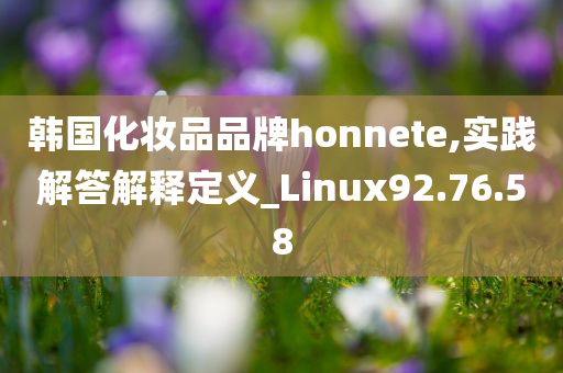 韩国化妆品品牌honnete,实践解答解释定义_Linux92.76.58