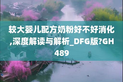 较大婴儿配方奶粉好不好消化,深度解读与解析_DFG版?GH489