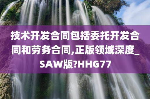 技术开发合同包括委托开发合同和劳务合同,正版领域深度_SAW版?HHG77