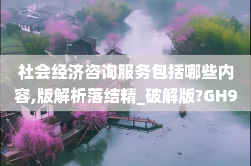 社会经济咨询服务包括哪些内容,版解析落结精_破解版?GH9