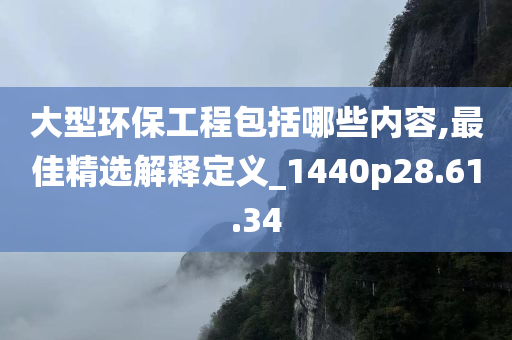 大型环保工程包括哪些内容,最佳精选解释定义_1440p28.61.34