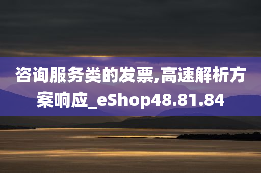 咨询服务类的发票,高速解析方案响应_eShop48.81.84